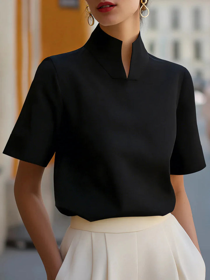 Eden Structured Stand Collar Blouse