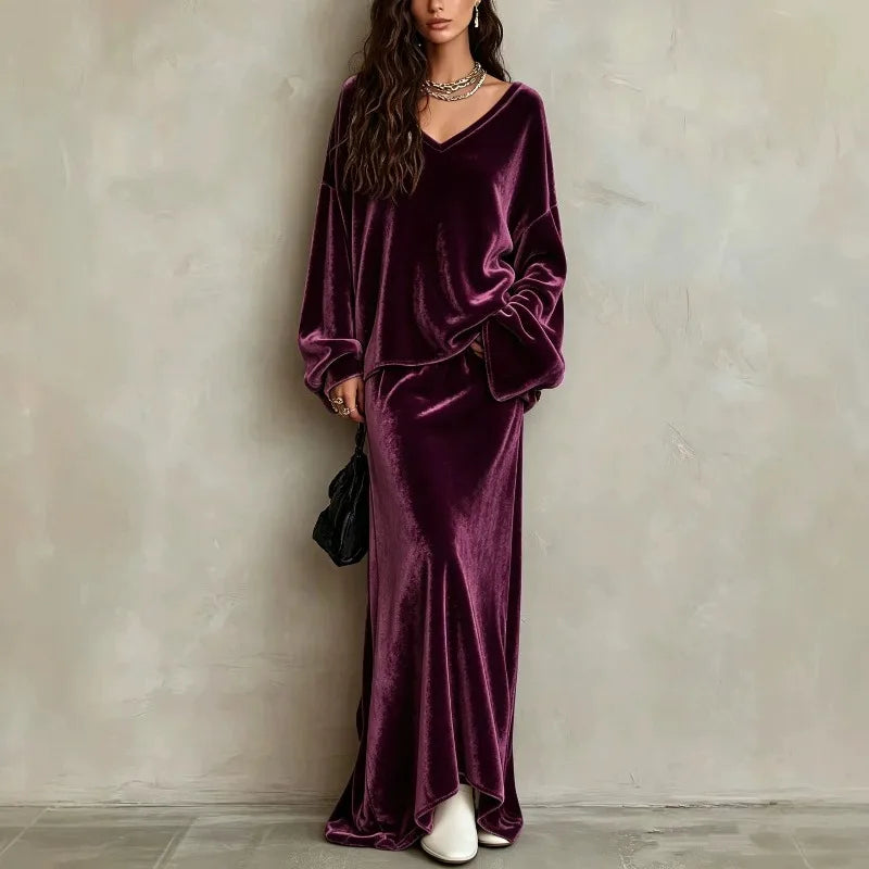 Theodosia Mermaid Hem Skirt Set