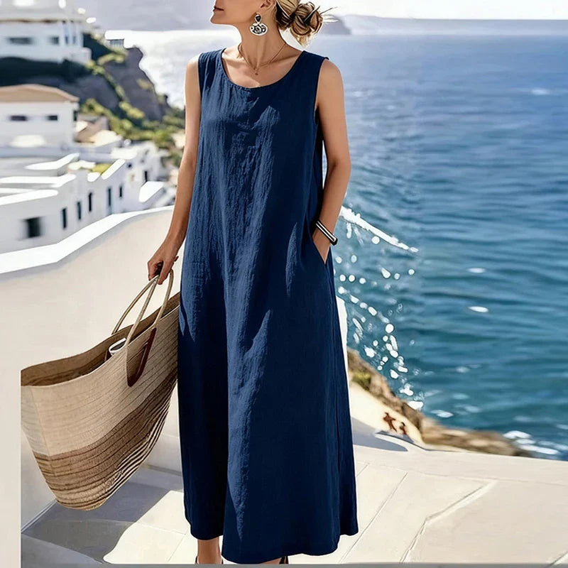 Sofia Elegant Sleeveless Maxi Dress