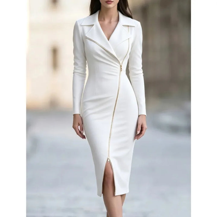 Fable Zip Front Sheath Dress