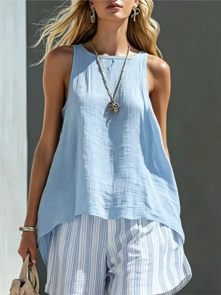 Mariana Striped Two Piece Outfit