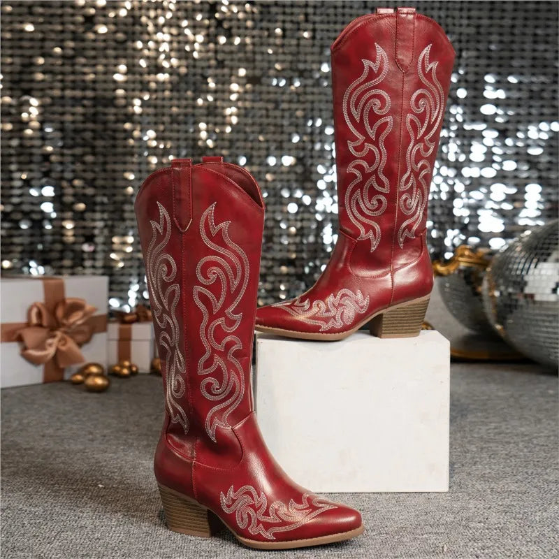 Corinna Embroidered Cowboy Boots