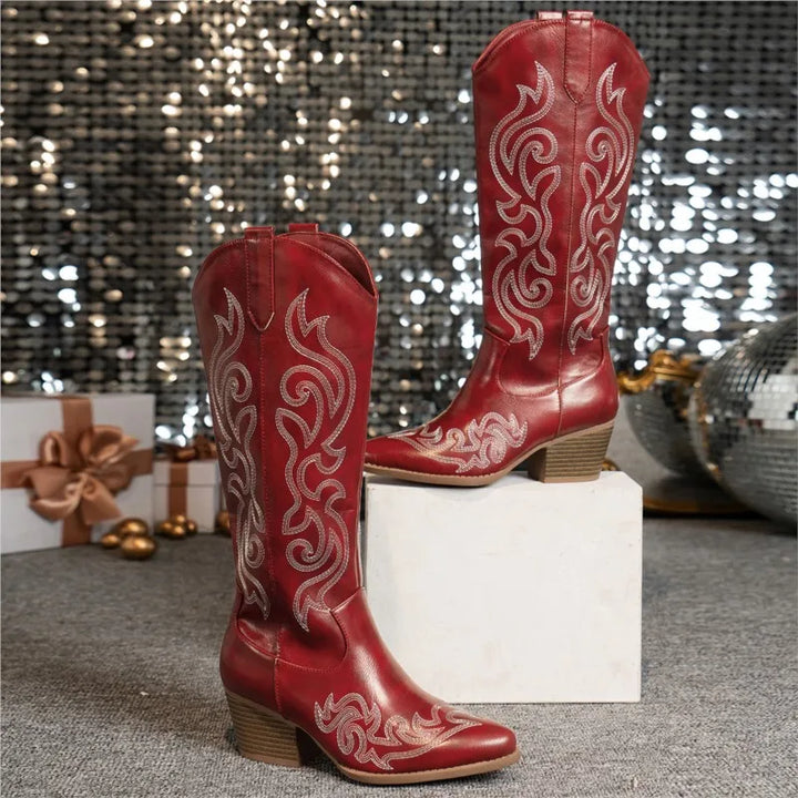 Corinna Embroidered Cowboy Boots