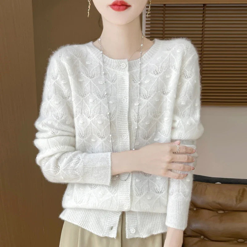 Ophelia Jacquard Knit Cardigan