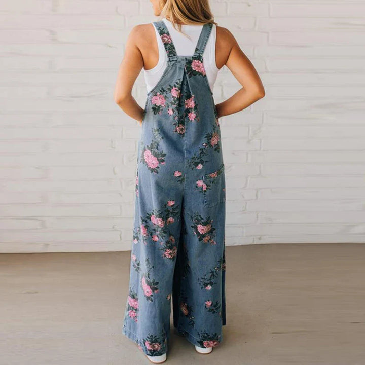 Azalea Elegant Floral Wide Leg Jumpsuit