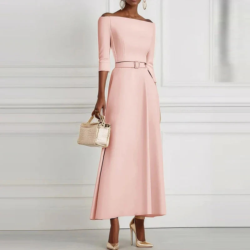 Pomeline Elegant Long Sleeve Maxi Dress