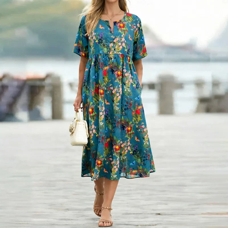 Madelyn Elegant Floral Midi Dress