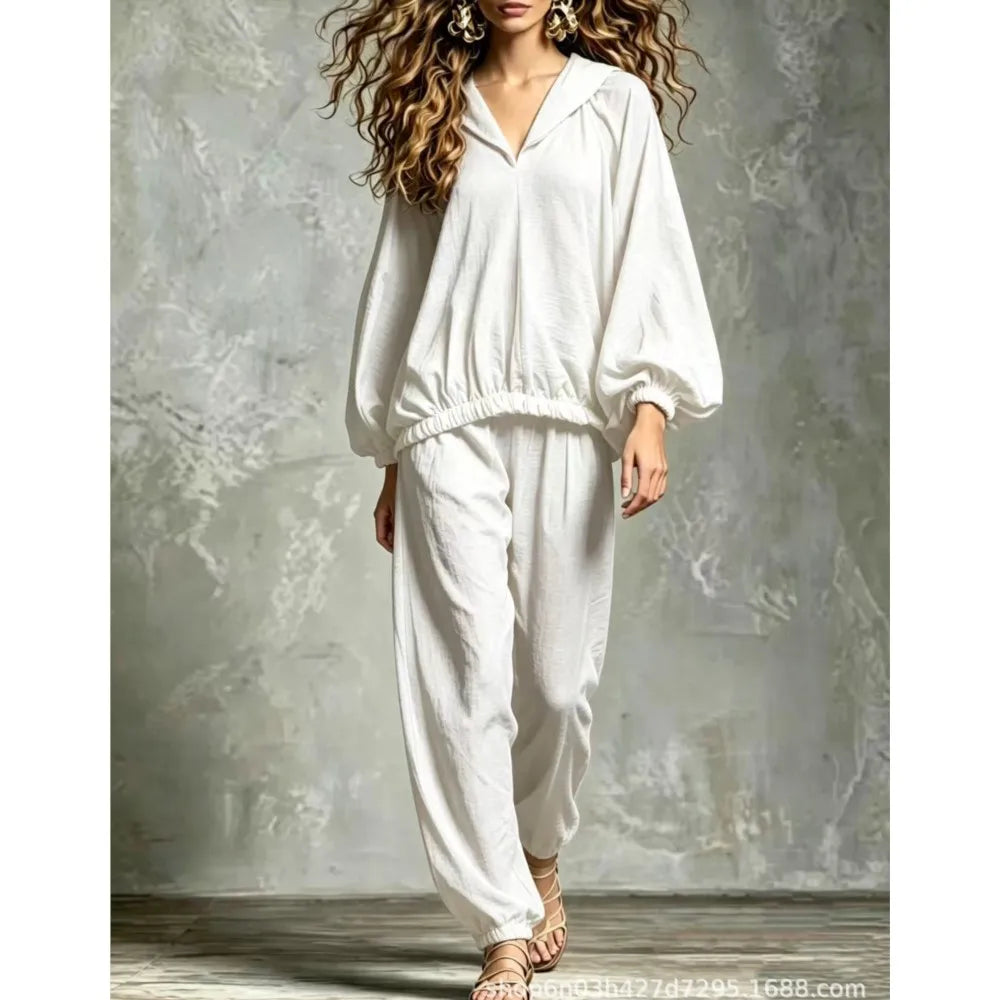 Ainsley Lantern Sleeve Lounge Set