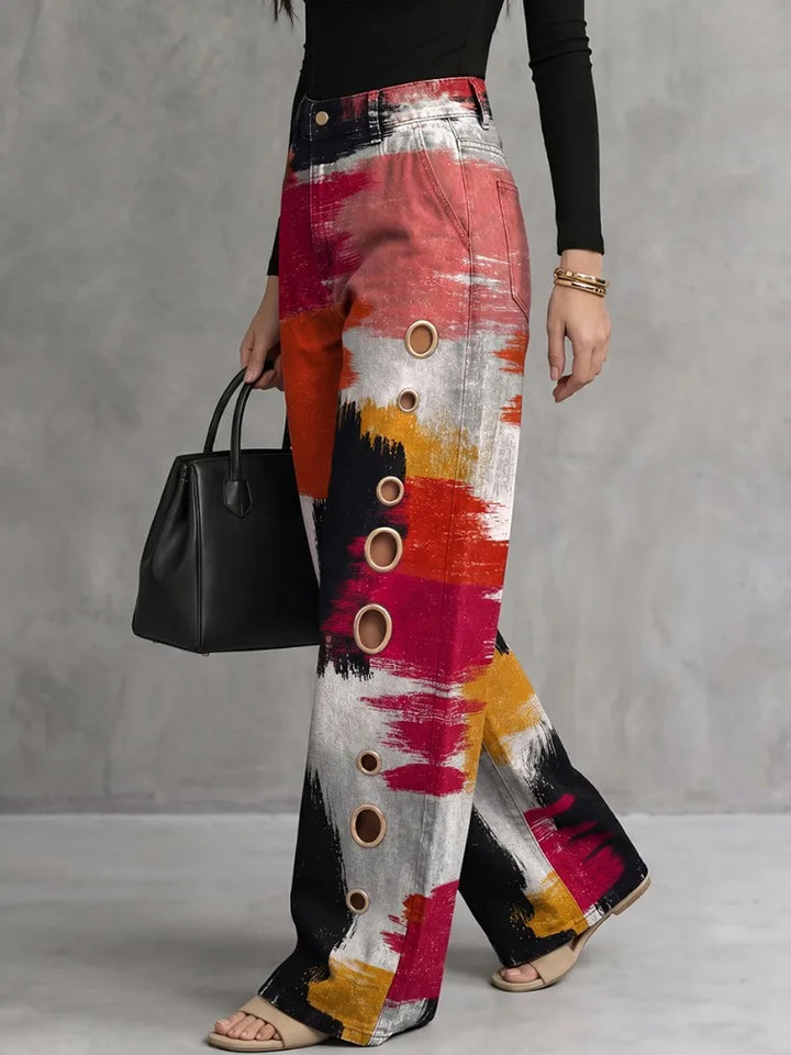 Vivana Printed Wide Leg Trousers