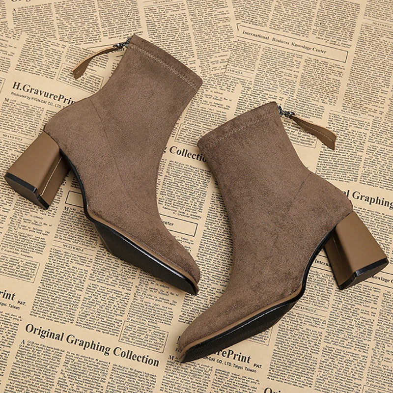 Elin Square Toe Ankle Boot