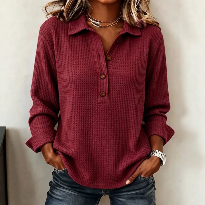 Tessa Waffle Knit Top