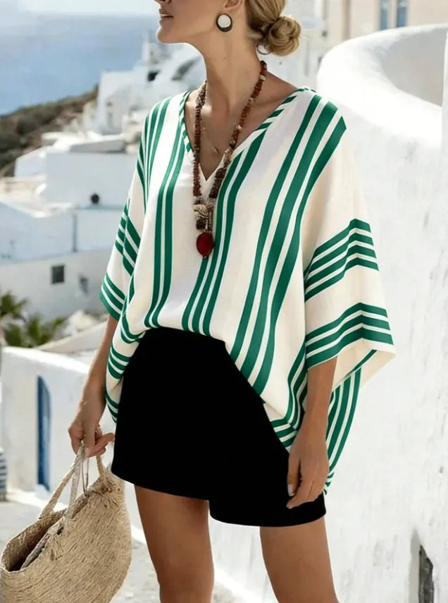 Maeve Batwing Stripe Blouse