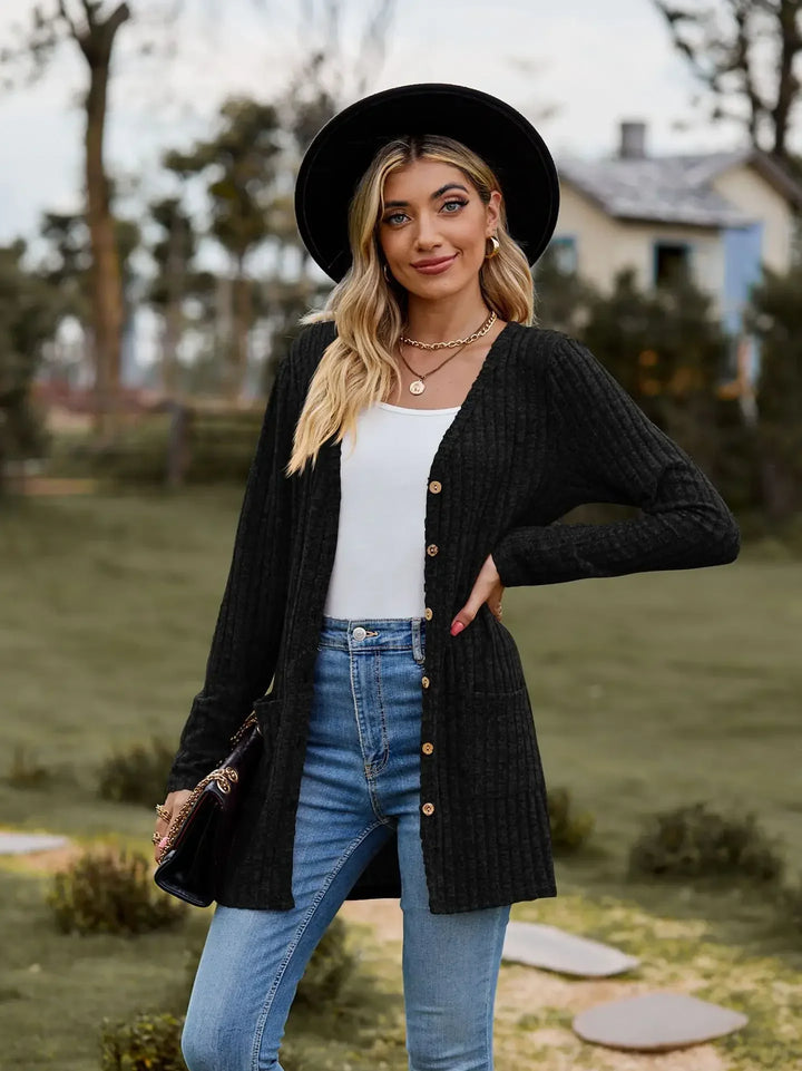 Valeska Ribbed Knit Cardigan