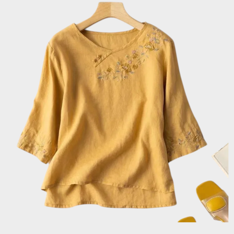 Aviana Floral Embroidered Blouse