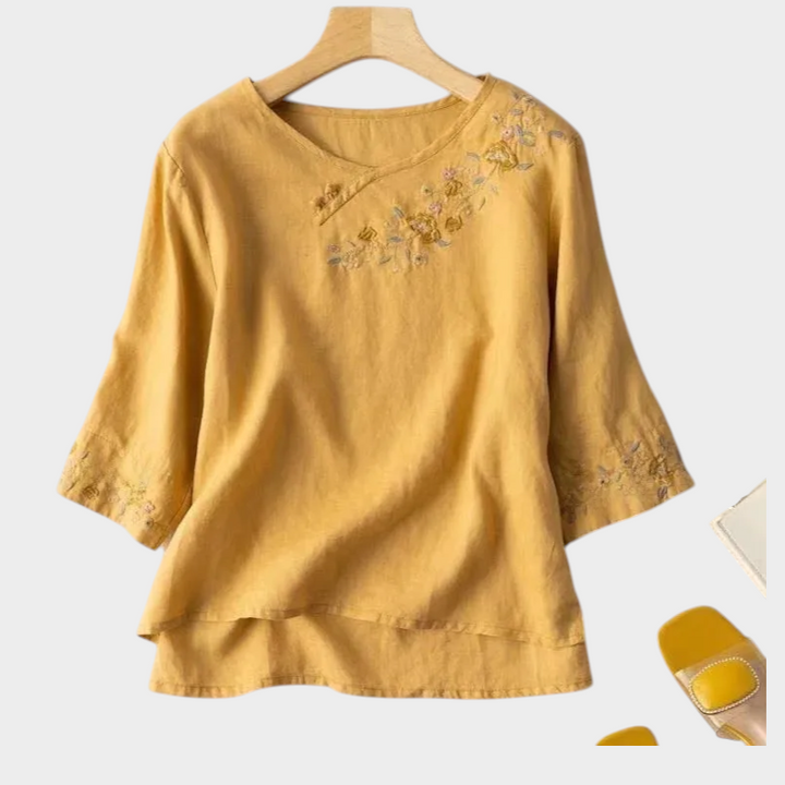 Aviana Floral Embroidered Blouse