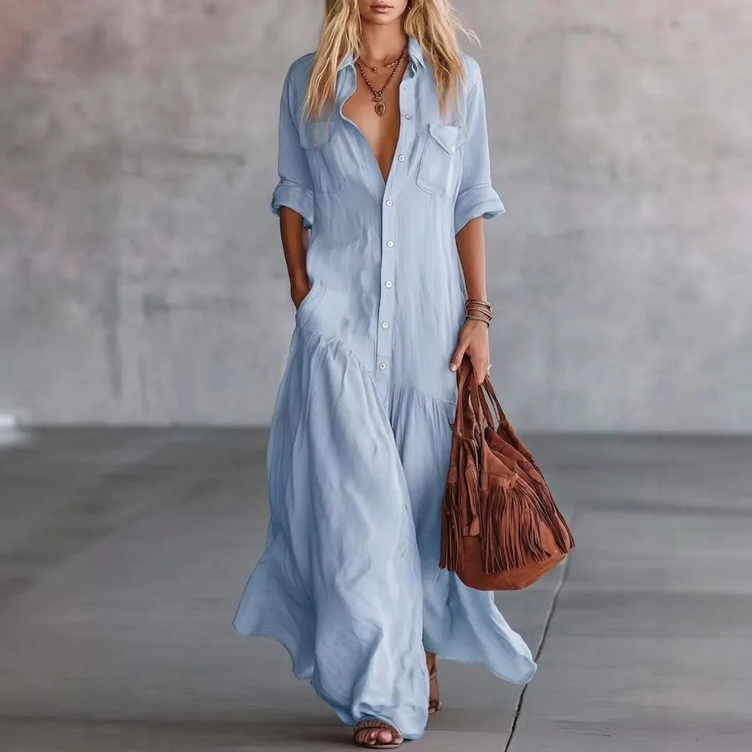 Gracia Loose Tiered Long Dress