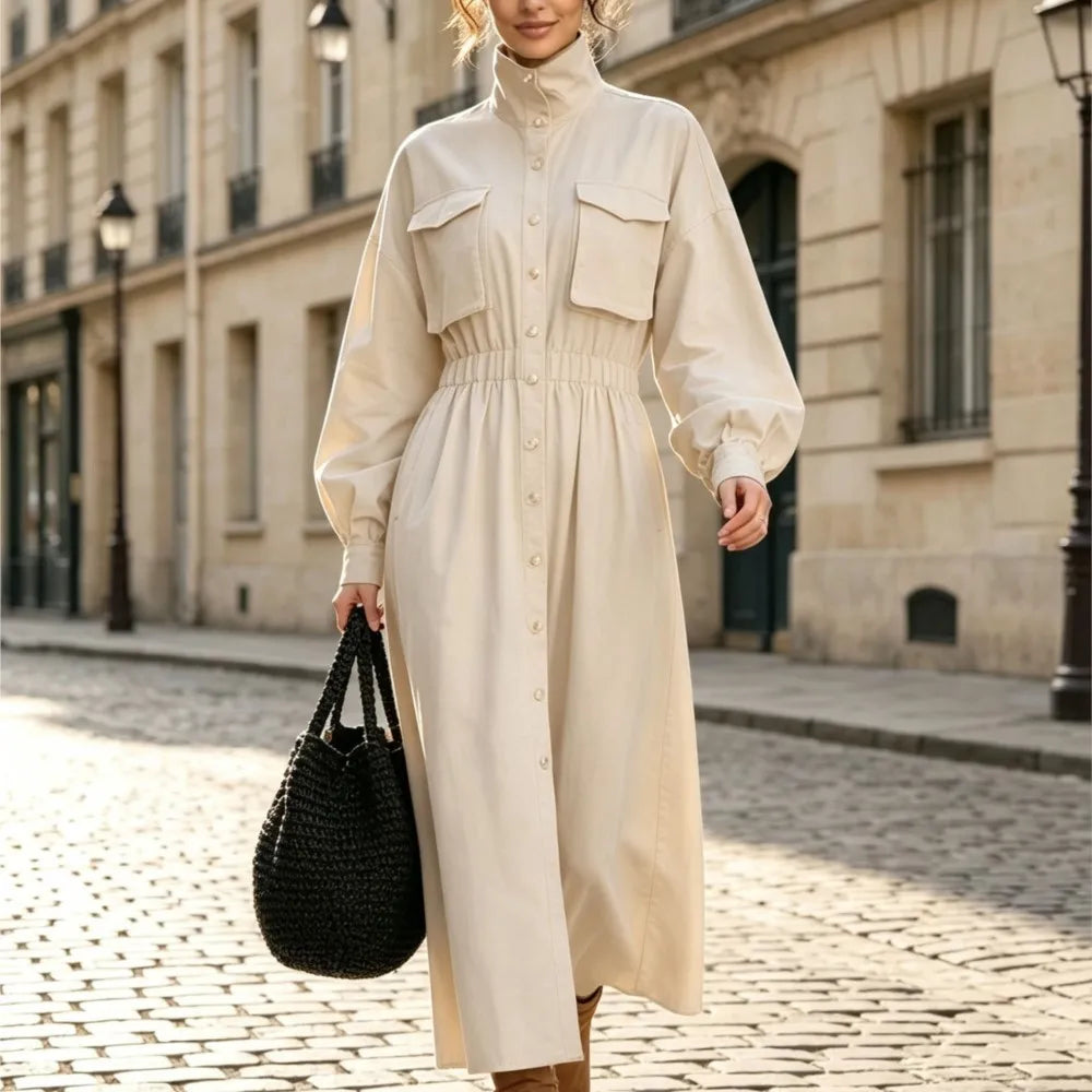 Aurelia Flap Pocket Shirt Dress