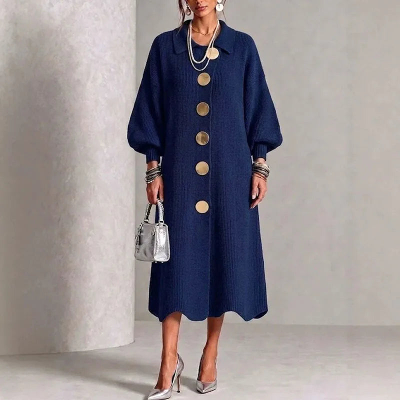Odalys Button Front Sweater Dress