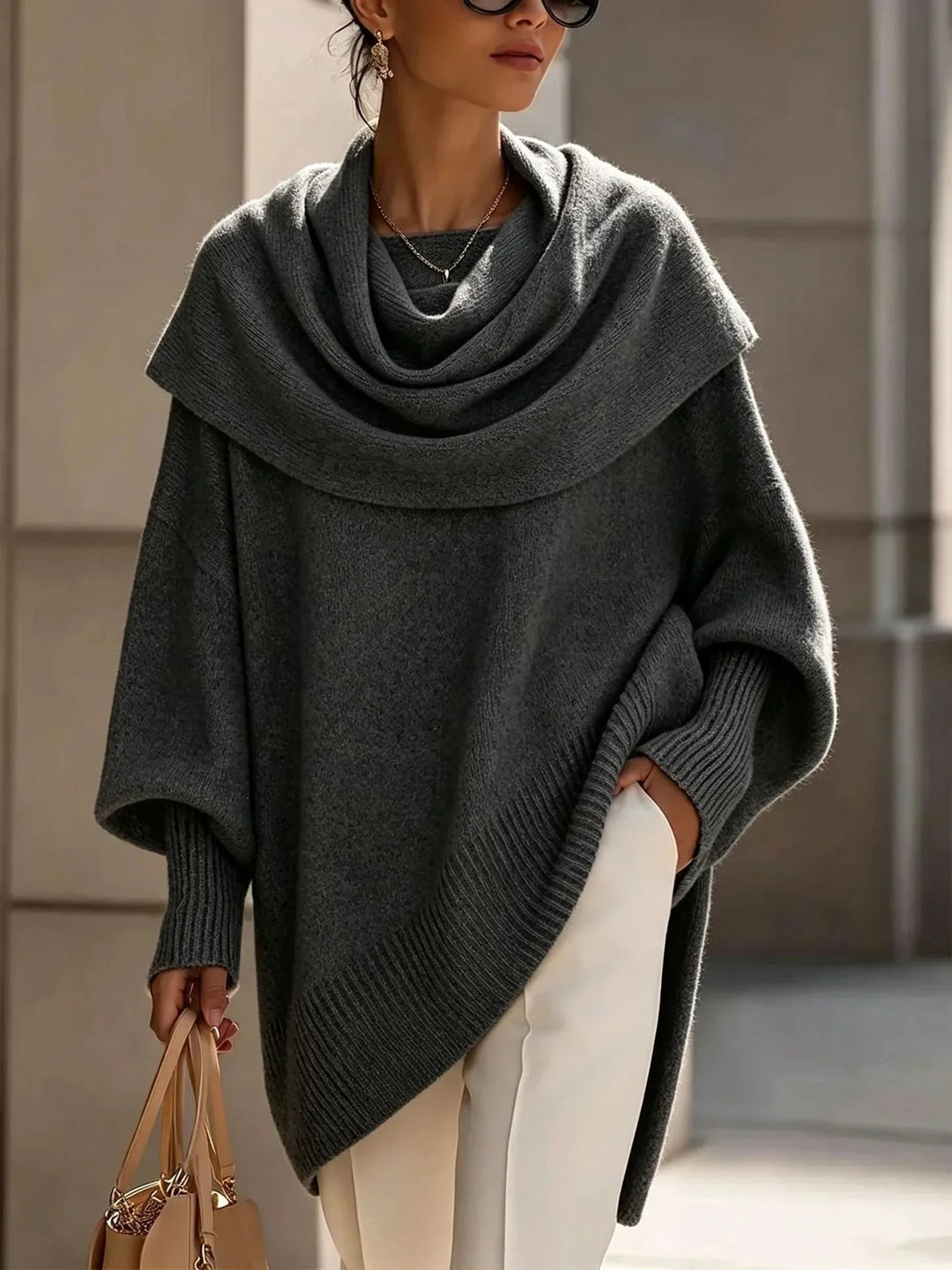 Zuzanna Scarf Collar Poncho