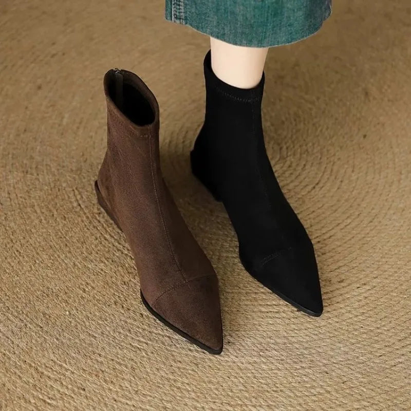 Sylvie Pointed Toe Ankle Boots