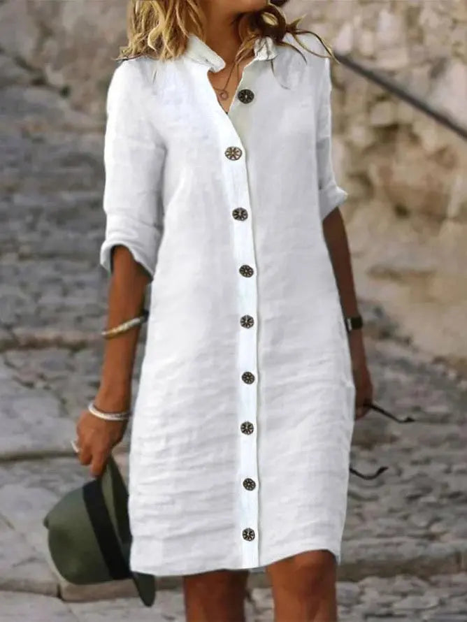Nerissa Button Front Mini Dress