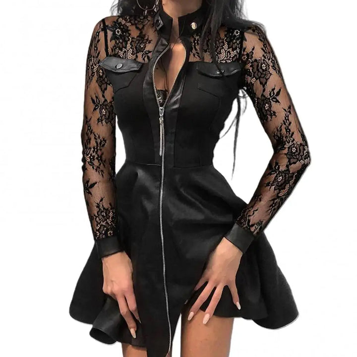 Estelle Front Zip Mini Dress