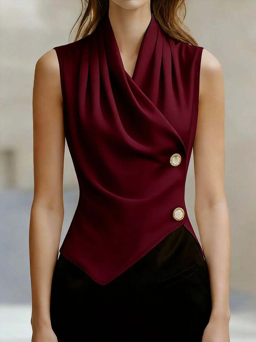 Suzane Draped Neck Blouse