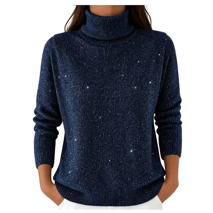 Isolde Turtleneck Shimmer Sweater