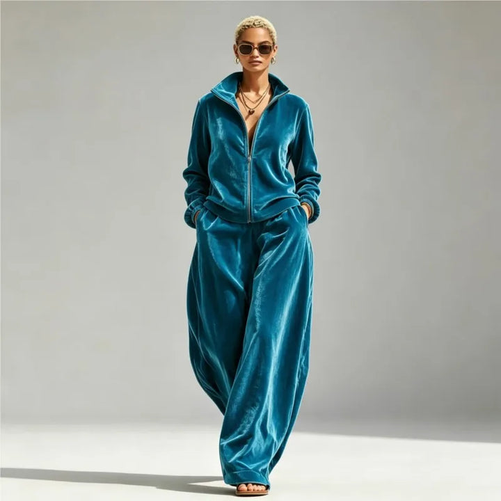 Marlene Zip Front Two-Piece Set