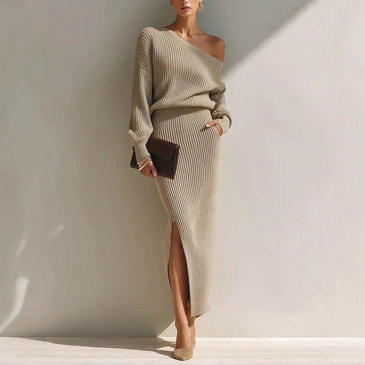 Marcelline Off Shoulder Knit Set