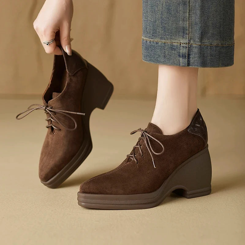 Florence Lace Up Wedges