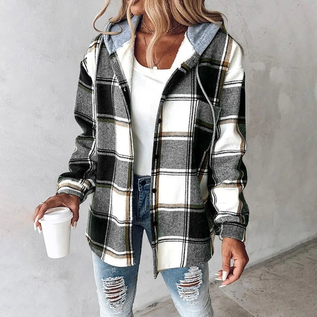 Marielou Drawstring Hood Shacket