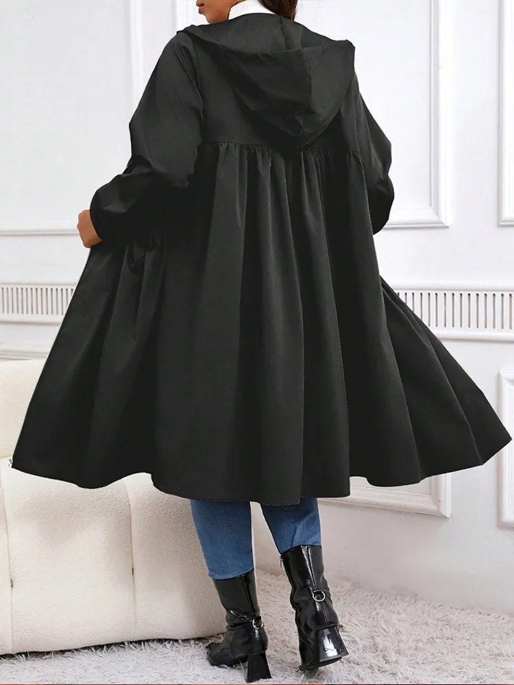 Marielena Drawstring Hood Coat
