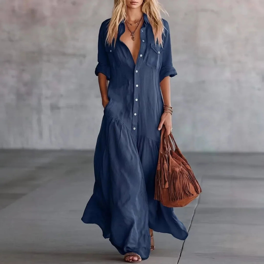 Gracia Loose Tiered Long Dress