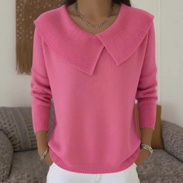 Genevieve Fold Collar Sweater