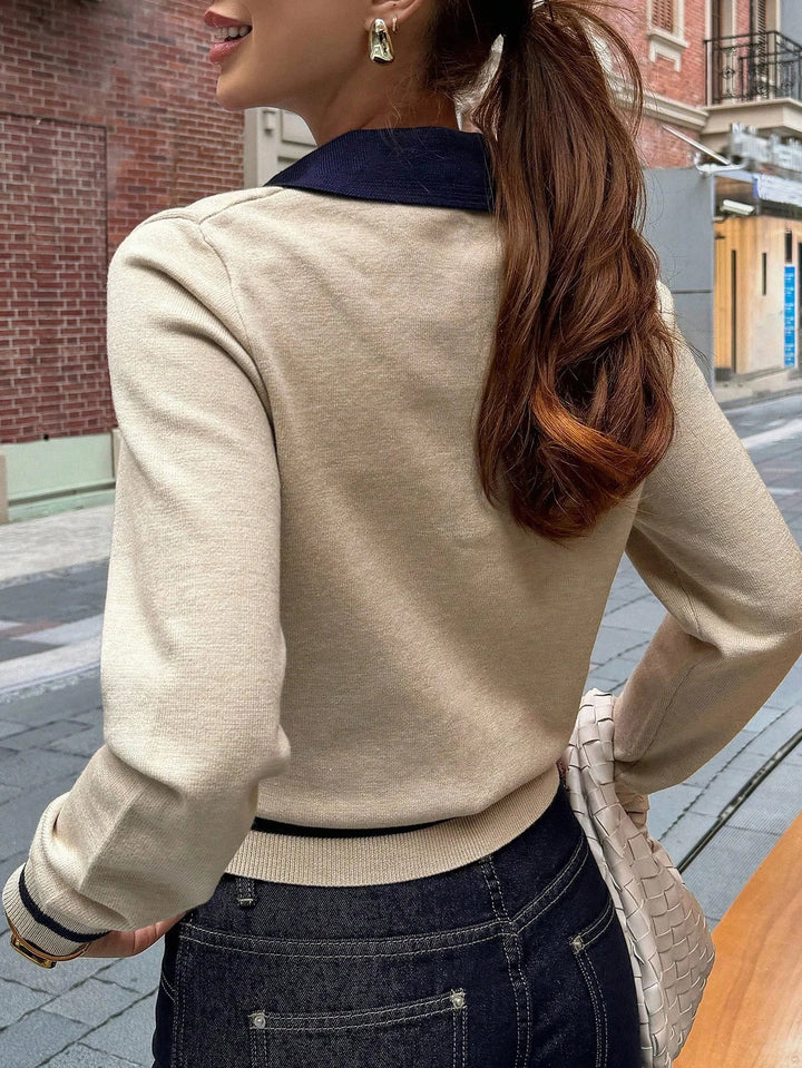 Marigold Contrast Collar Polo