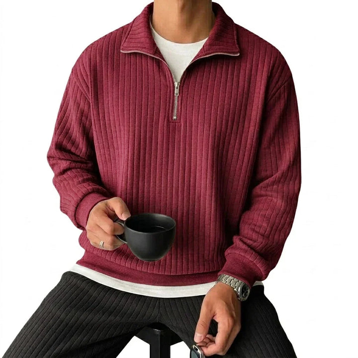 Weston Ribbed Half Zip Pullover