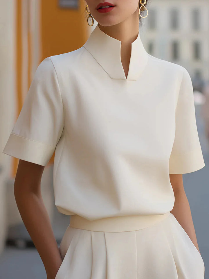 Eden Structured Stand Collar Blouse