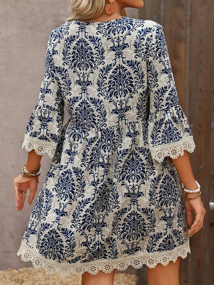 Hailey Bohemian Lace Mini Dress