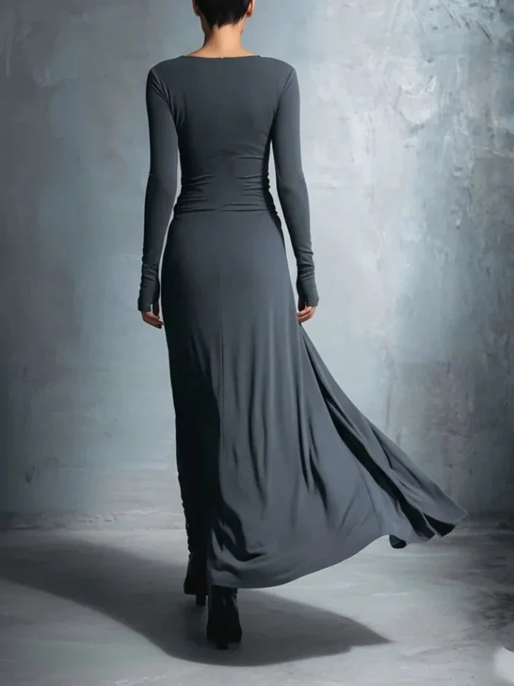 Marisette Twisted Waist Maxi Dress