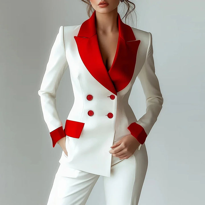 Sabina Contrast Lapel Blazer