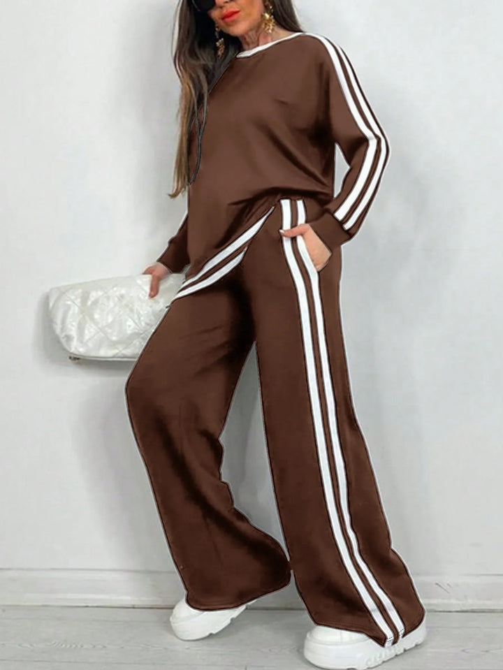 Nora Sports Stripe Lounge Set