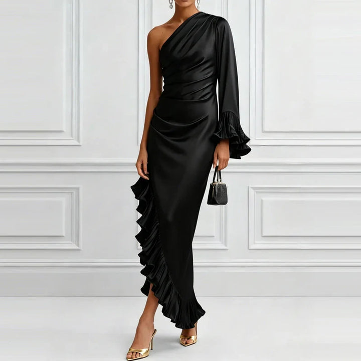 Christine Elegant Ruffle Maxi Dress