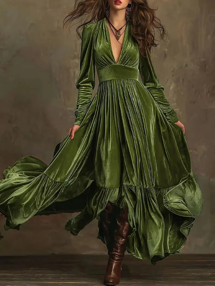 Beatrix Flowing Velvet Dress