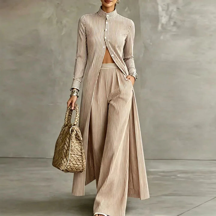 Celia Striped Two Piece Set