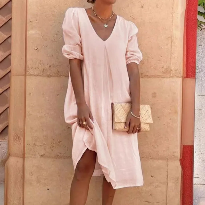 Ginnie Puff Sleeve Midi Dress