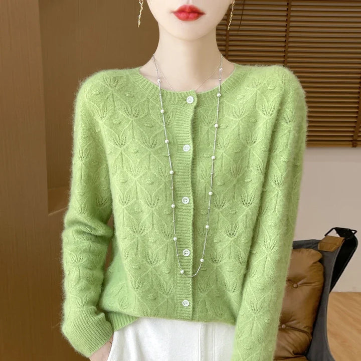 Ophelia Jacquard Knit Cardigan