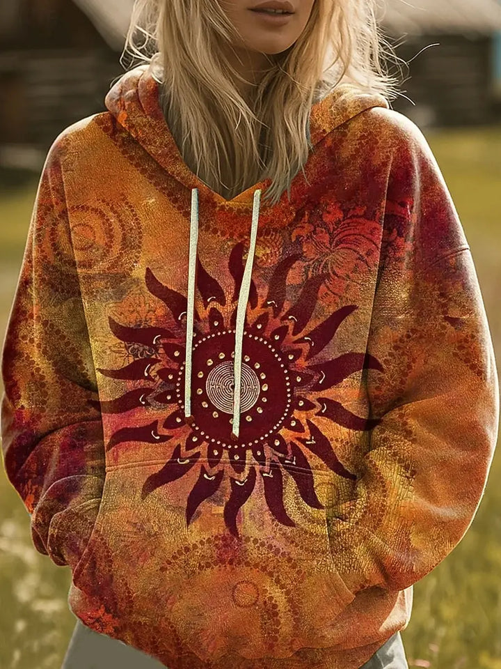 Marigold Bohemian Print Hoodie
