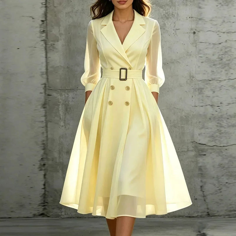 Aveera Double Breasted Midi Dress