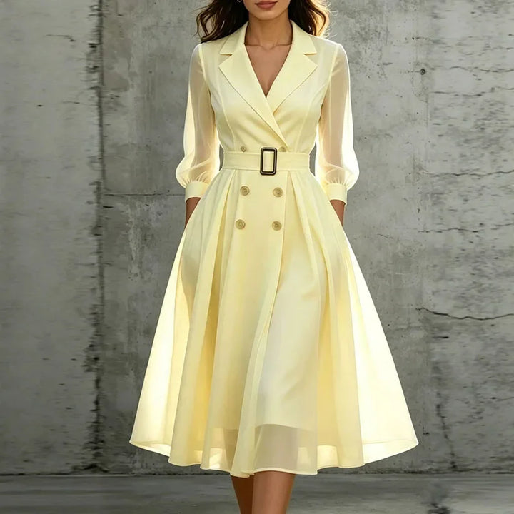 Aveera Double Breasted Midi Dress